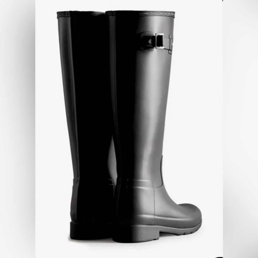 Hunter Women's black Refined Tall Rain Boots size 10‎ brand new - Picture 4 of 13